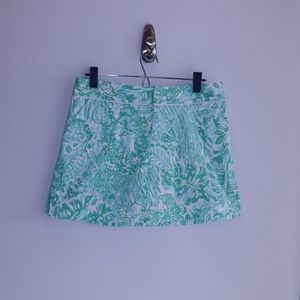 Lilly Pulitzer Light Blue and Green Skirt / Skort